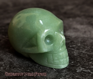 Hexenshop Dark Phönix Jade Kristallschädel Hejkal Totenkopf Halbedelstein